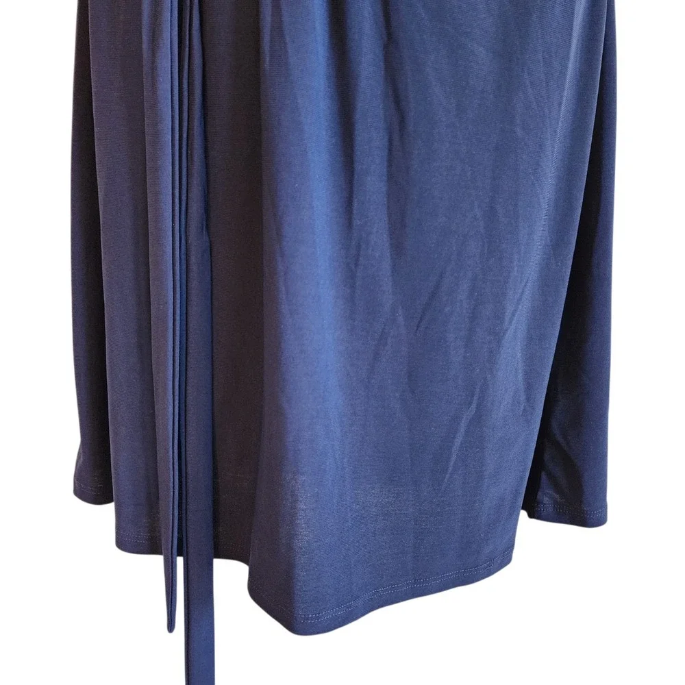 Luxology Navy Blue Lace Up Dress Womens Size 6 NWT Belted Free Ship - Picture 3 of 13